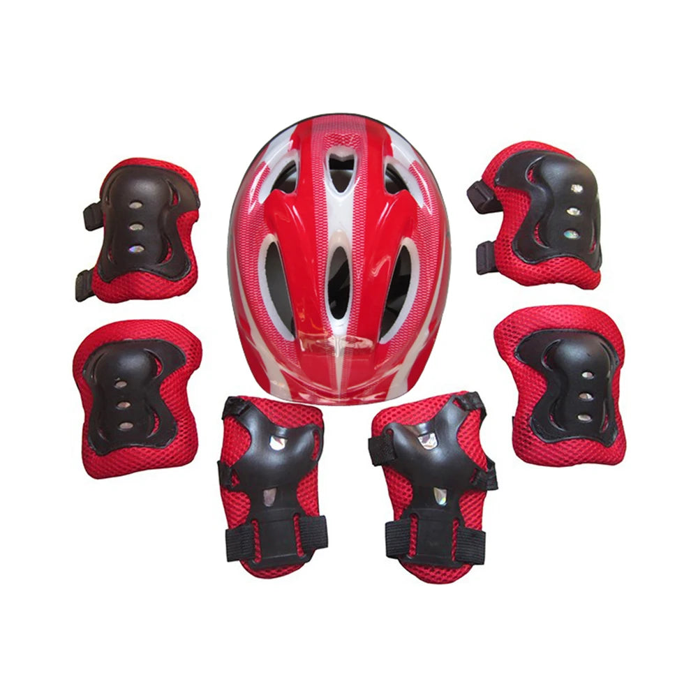 7PCS Kids Protective Gear Set – Knee & Elbow Pads with Wrist Guards