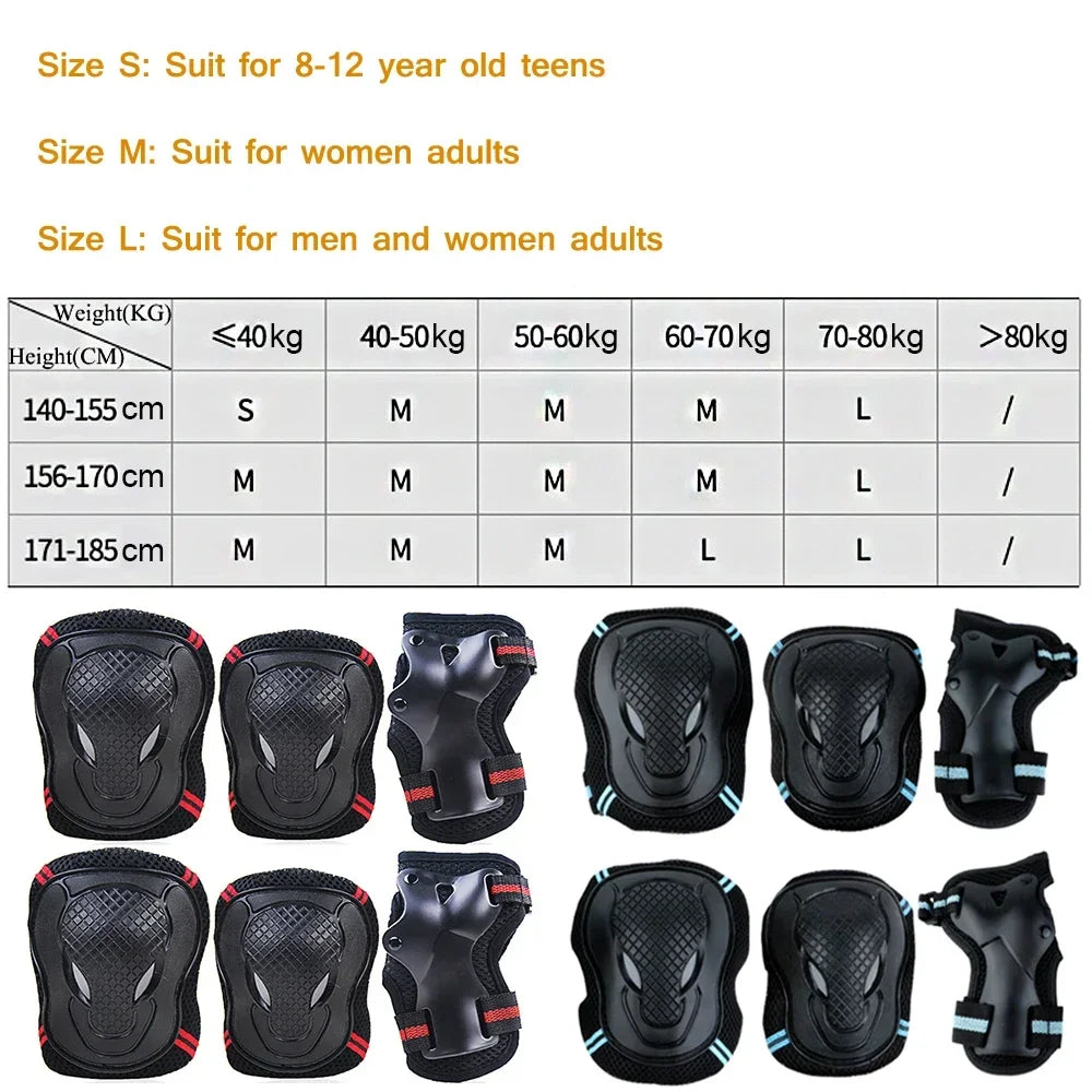 6-Piece Skating & Cycling Protective Gear Set