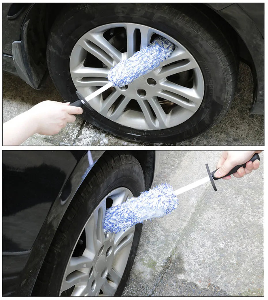 SEAMETAL Microfiber Car Wash Brush & Cleaning Gloves
