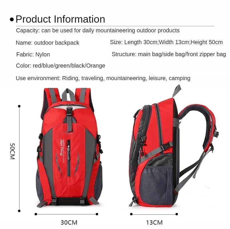 Waterproof Nylon Travel & Hiking Backpack