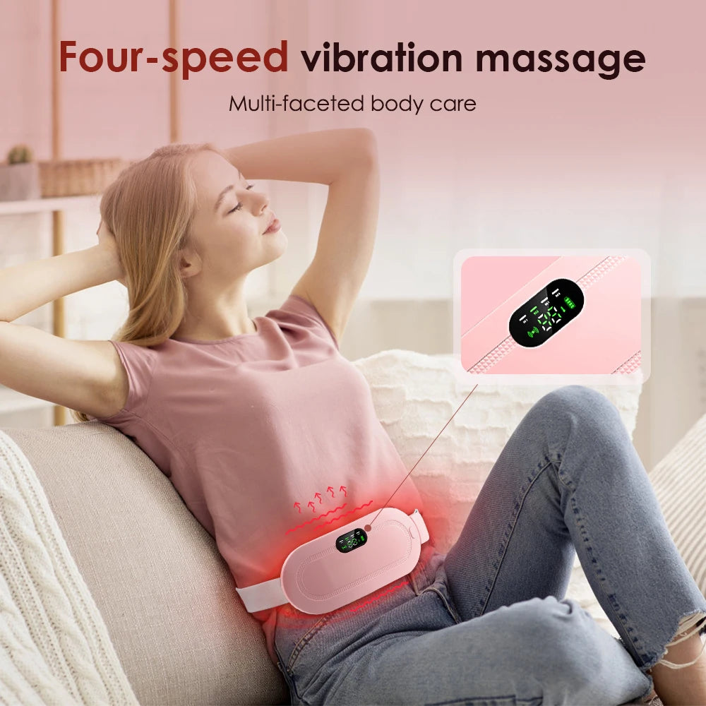 Electric Heating Pad & Vibrating Menstrual Cramp Massager