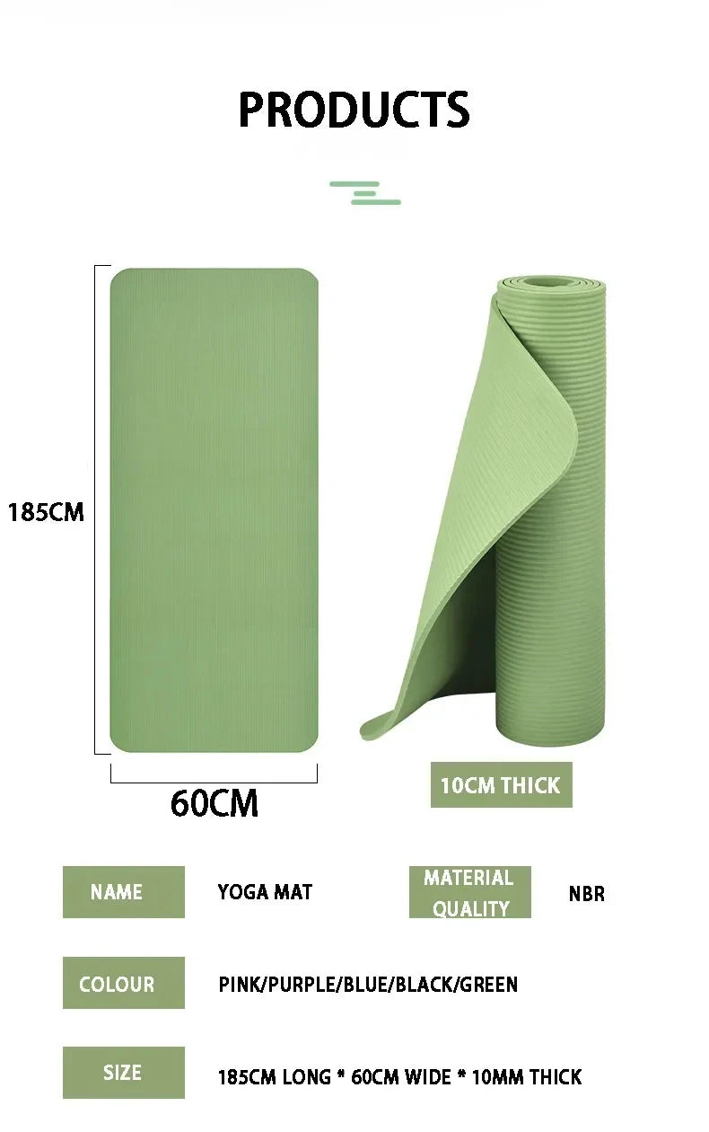 15MM Thick Non-Slip Yoga Mat – High-Density Fitness Support