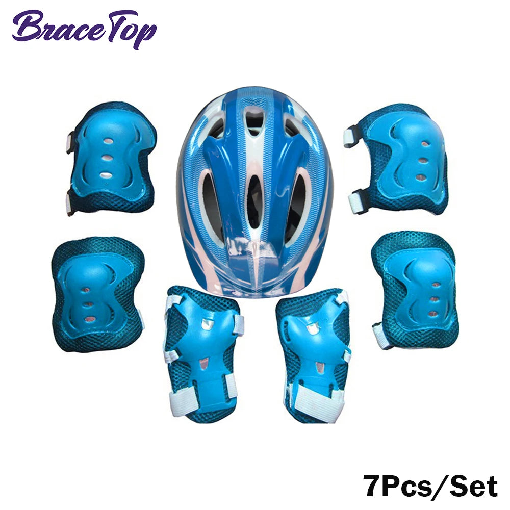 7PCS Kids Protective Gear Set – Knee & Elbow Pads with Wrist Guards