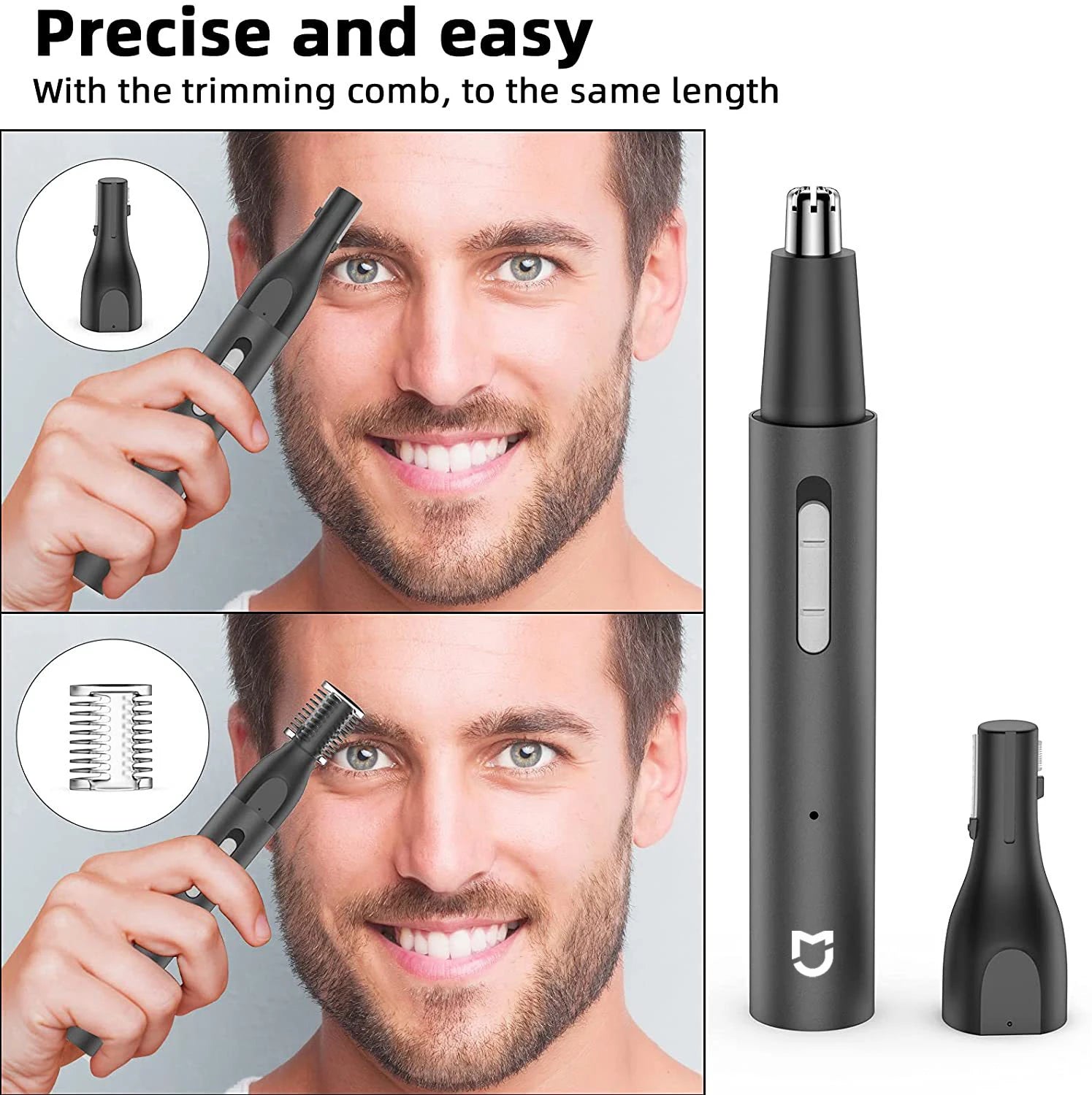 Xiaomi Mijia Electric Nose Ear Hair Trimmer for Men Painless Rechargeable Sideburns Eyebrows Beard 3 in 1 Hair Clipper Shaver