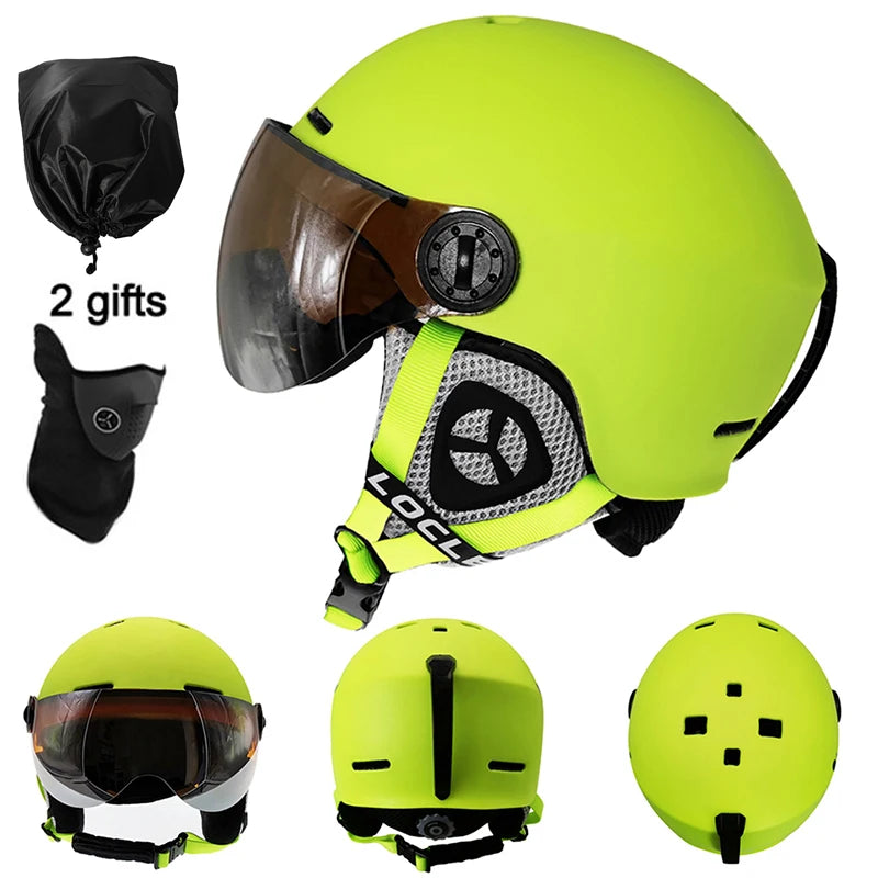 LOCLE Ultralight Ski & Snow Helmet with Visor