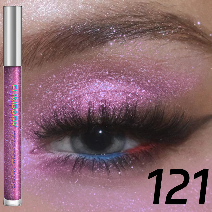 Colorful Liquid Eyeshadow & Glitter Eyeliner – Long-Lasting Shimmer