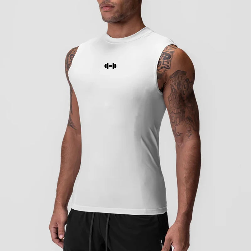 Men's Compression Workout Tank – Quick-Dry, Sleeveless Sports Vest