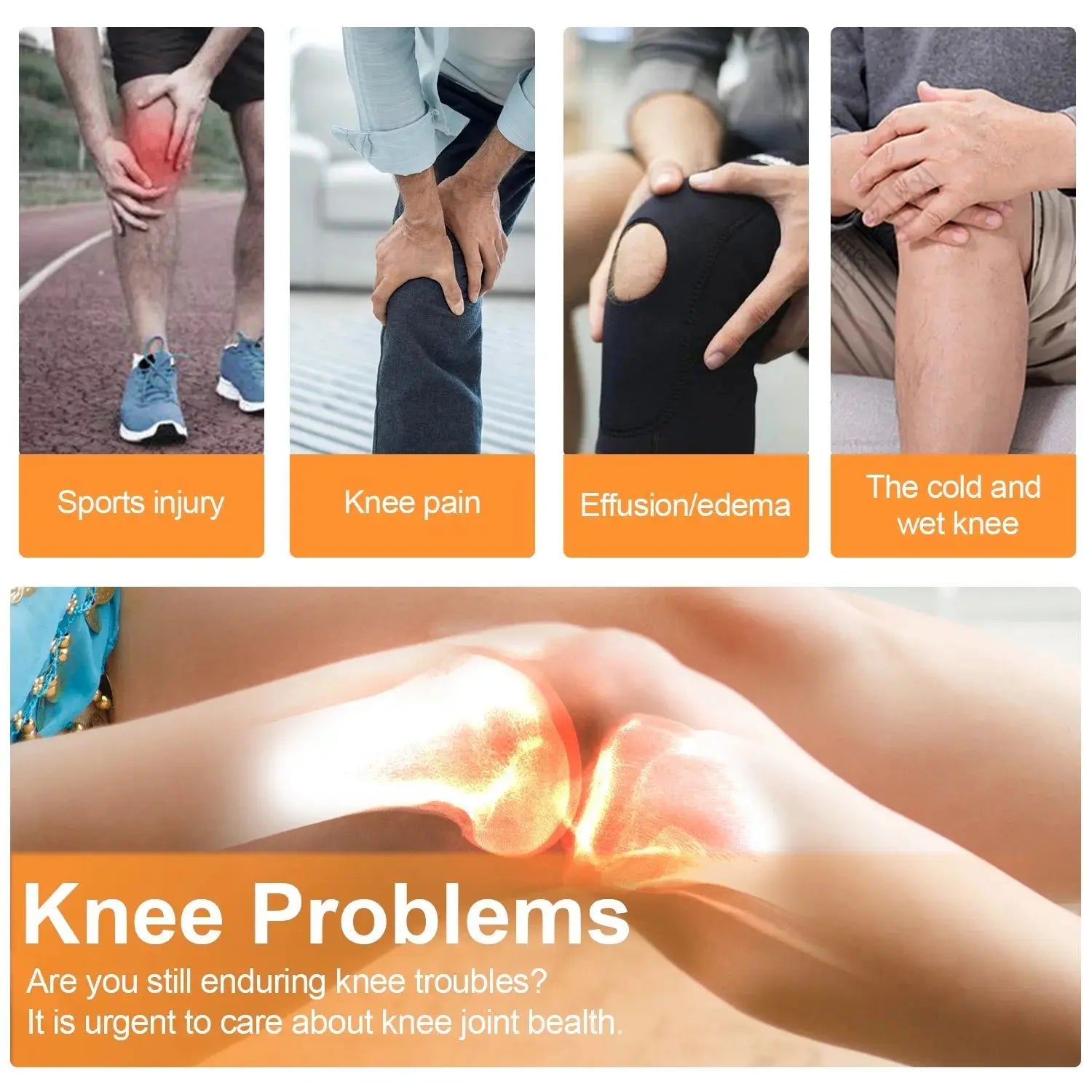 Wireless Heated Knee Massager – Vibration & Hot Compress Therapy