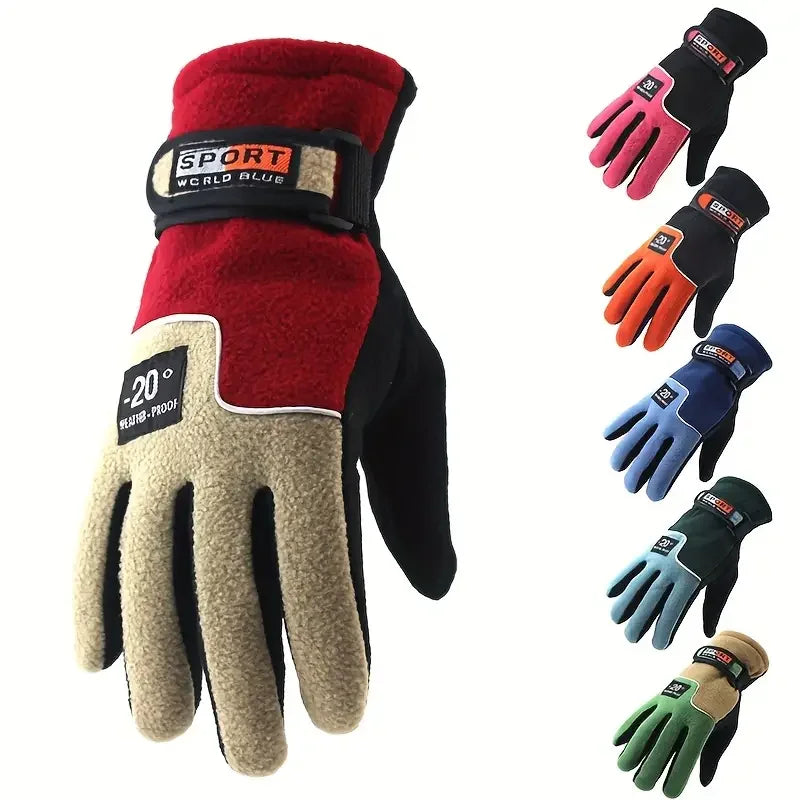 Full Finger Fleece Winter Gloves: