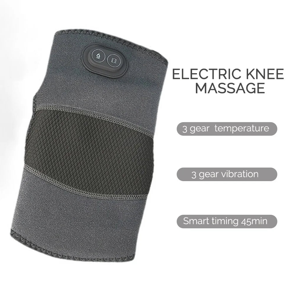 Electric Knee Massager with Vibration & Support