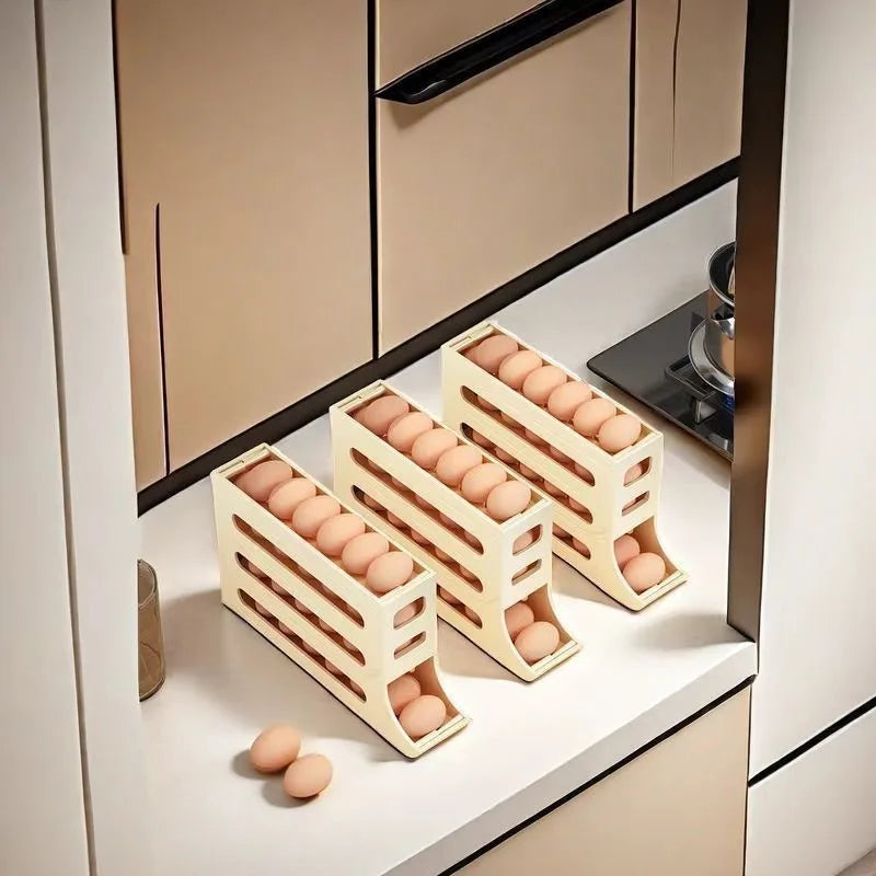 4-Layer Automatic Rolling Egg Storage Box