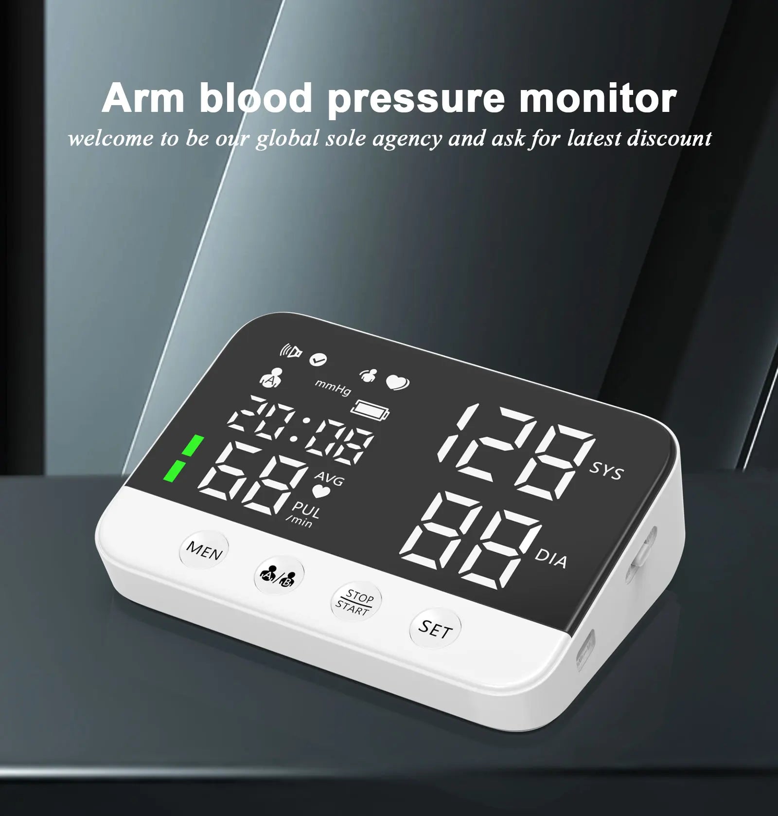 Upper Arm Cuff Blood Pressure Monitor Electronic Digital Sphygmomanometer Medical BP Monitors Tensiometer