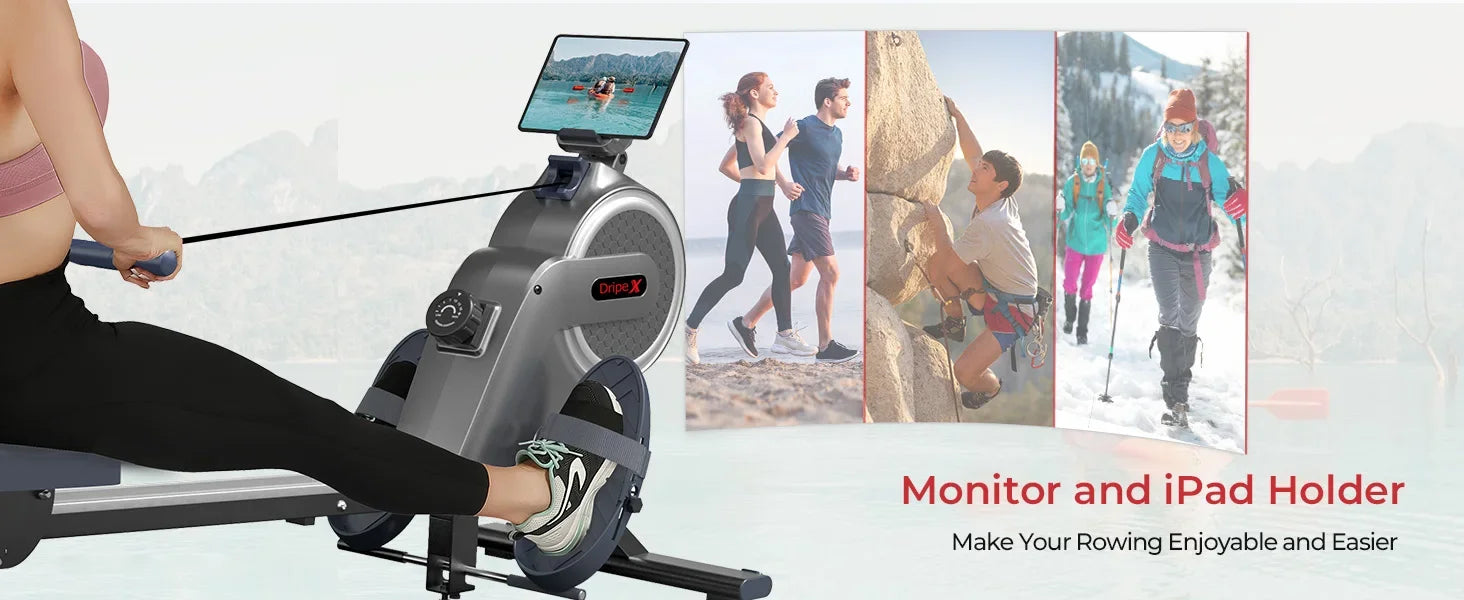 Magnetic Rowing Machine – 16 Resistance Levels, Max 350LBS