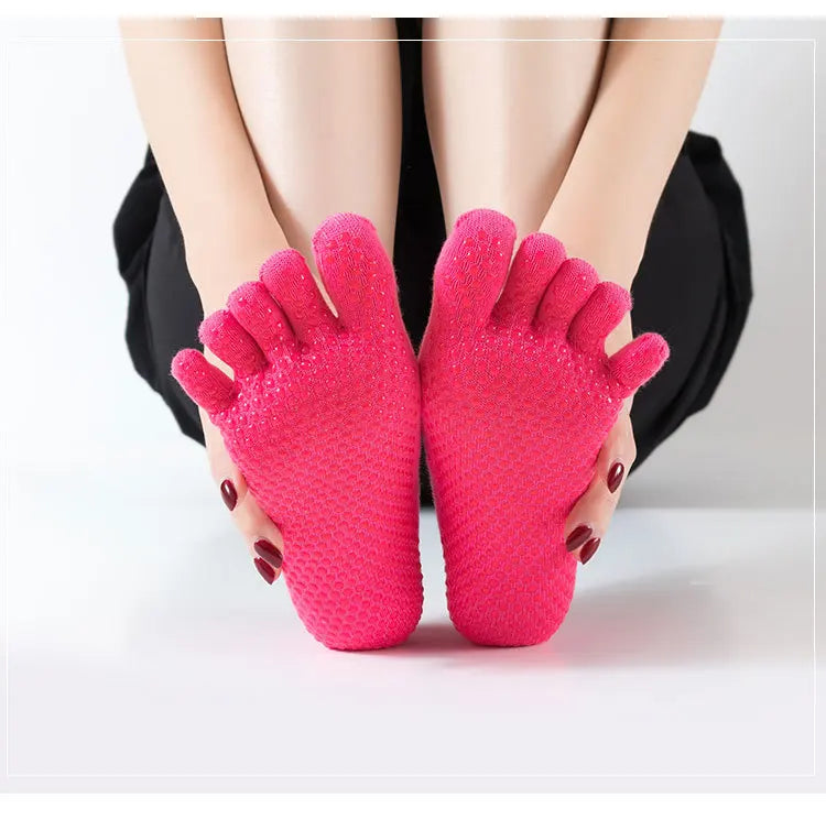 Women's Breathable Five-Toe Non-Slip Yoga & Pilates Socks