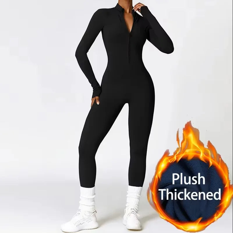 Women's Summer Zipper Workout Jumpsuit – Short Sports Tracksuit