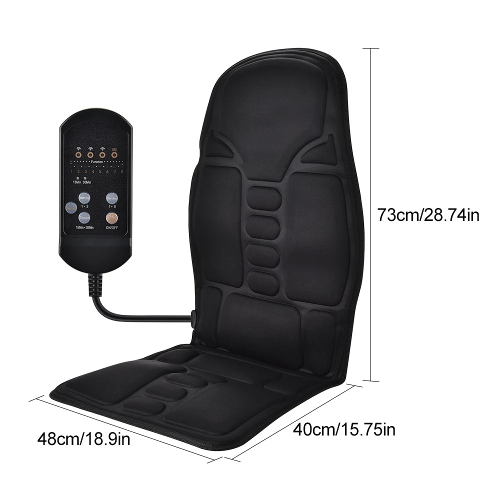 Electric Infrared Back Massager Chair Cushion – Full-Body Relief