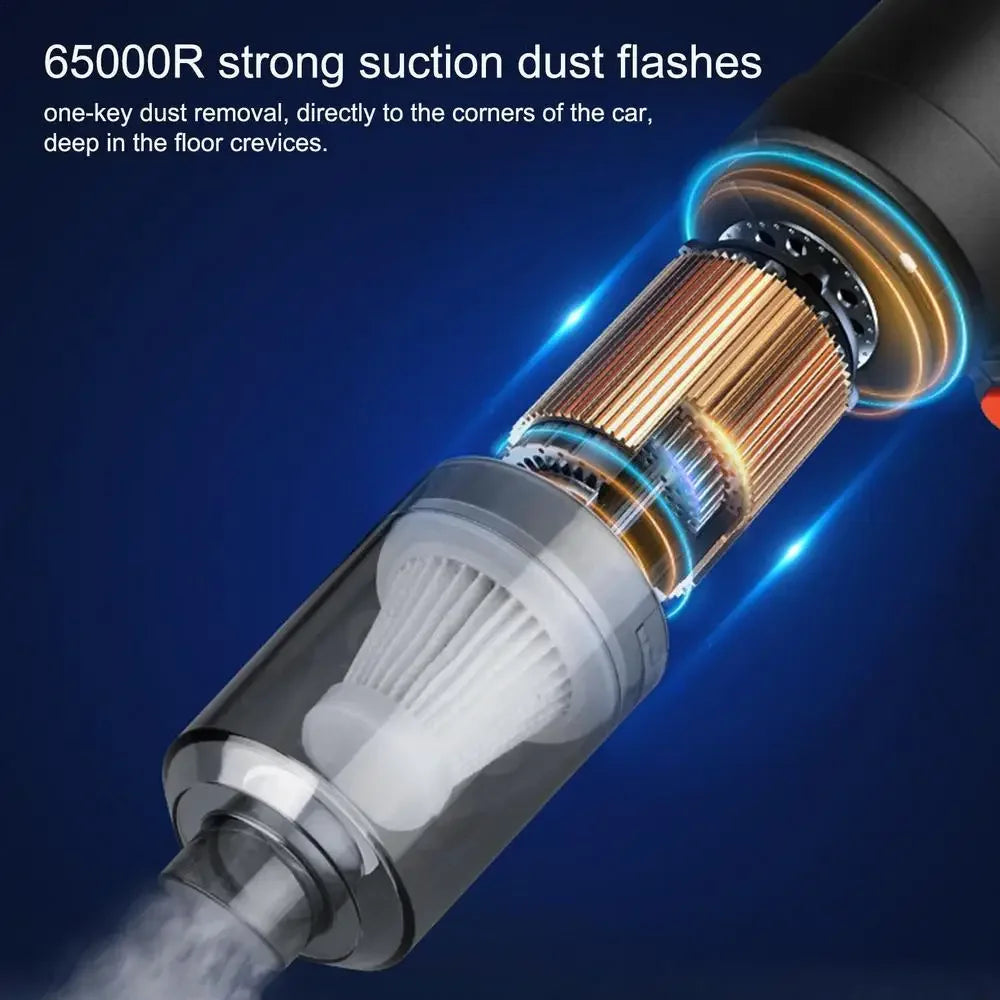 Wireless Car Vacuum Cleaner – 6000Pa Strong Suction