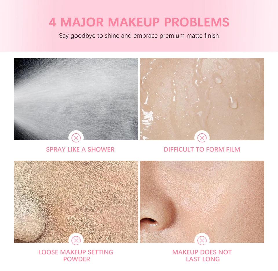 Mattifying Waterproof Setting Spray – Oil Control & Non-Sticky Makeup Fixer