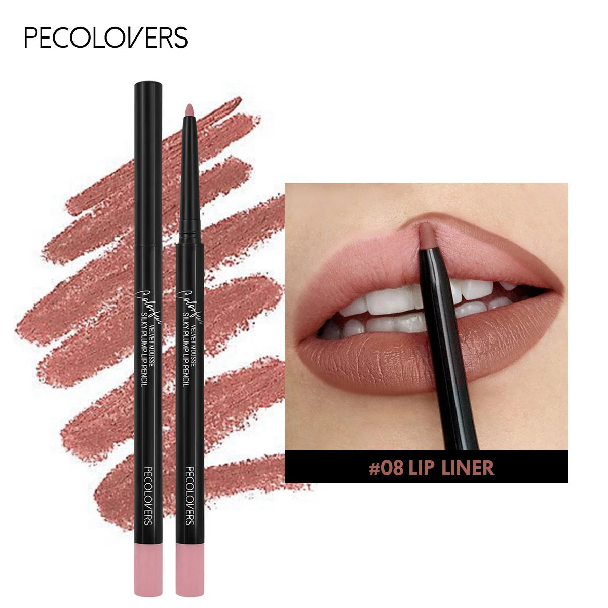 Waterproof Matte Lipliner Pencil - 12 Colors Contour & Tint