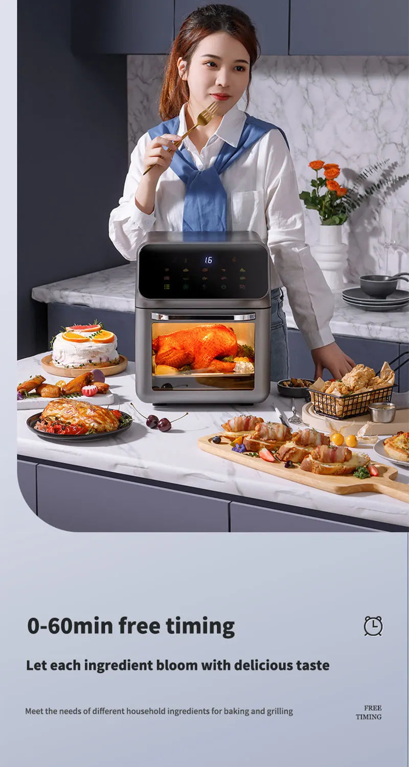 10L Large Capacity Oil-Free Air Fryer Oven