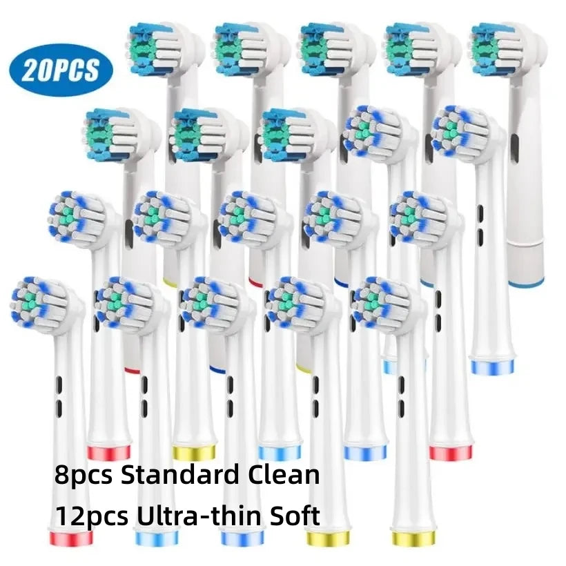 Upgrade Your Oral Care with 16/20PCS Brush Heads for Oral B Electric Toothbrush!