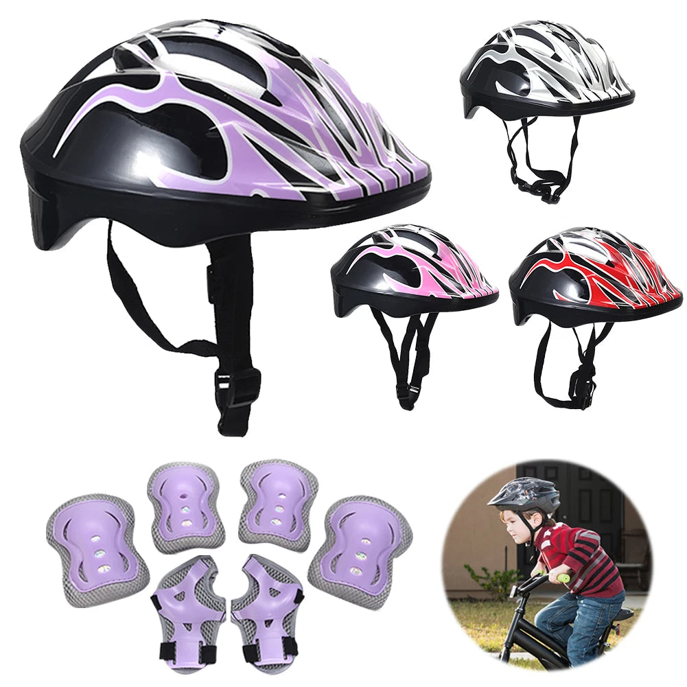 :Kids Safety Helmet & Pad Set – Full Protection Gear