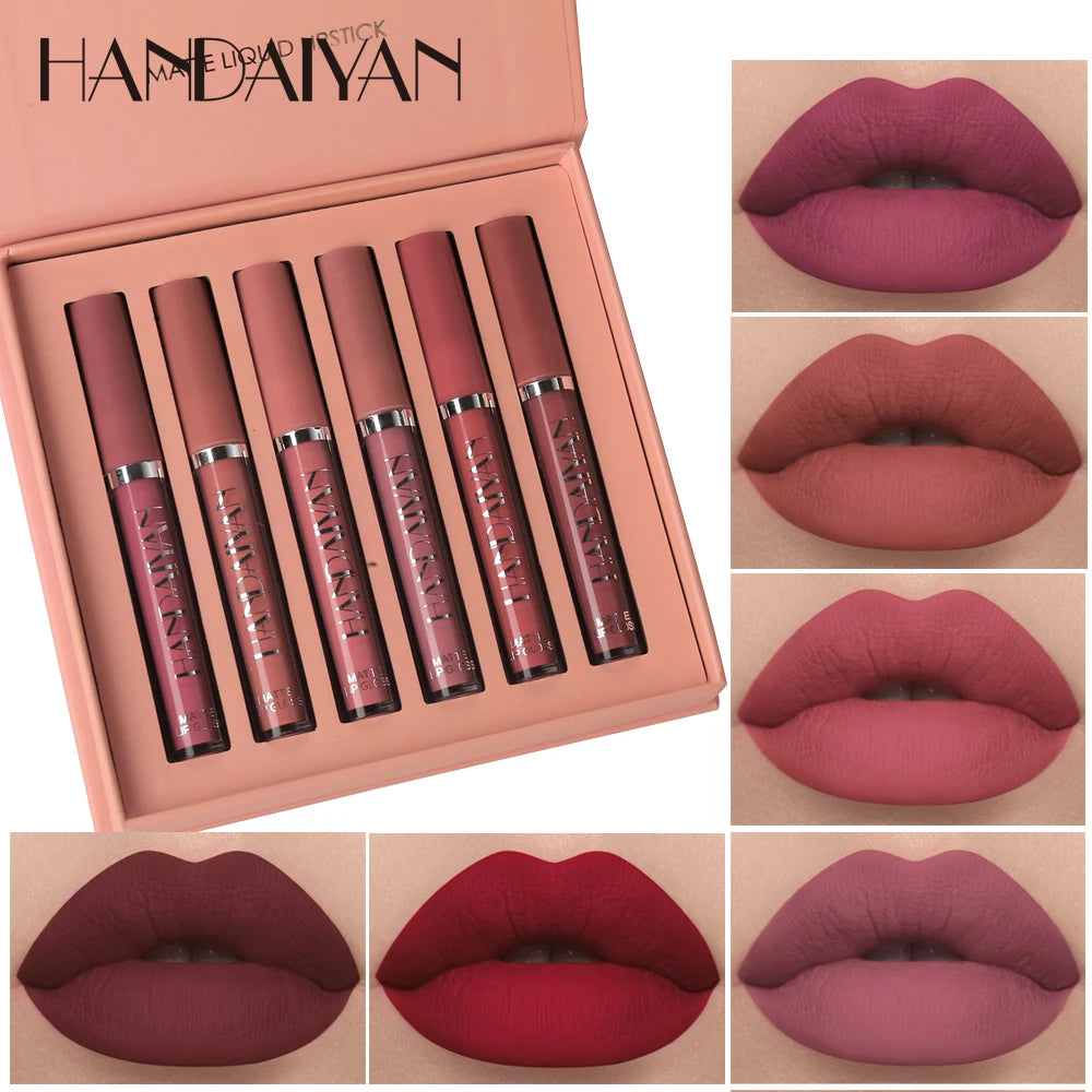 HANDAIYAN Set of 6 Long-Lasting Matte Liquid Lipsticks