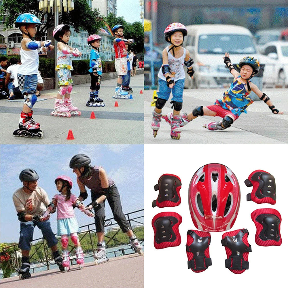 7PCS Kids Protective Gear Set – Knee & Elbow Pads with Wrist Guards