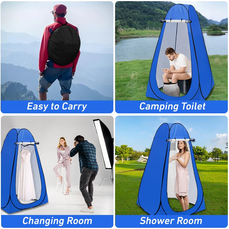 WESTTUNE Portable Toilet with Pop-Up Privacy Tent – Camping Shower & Changing