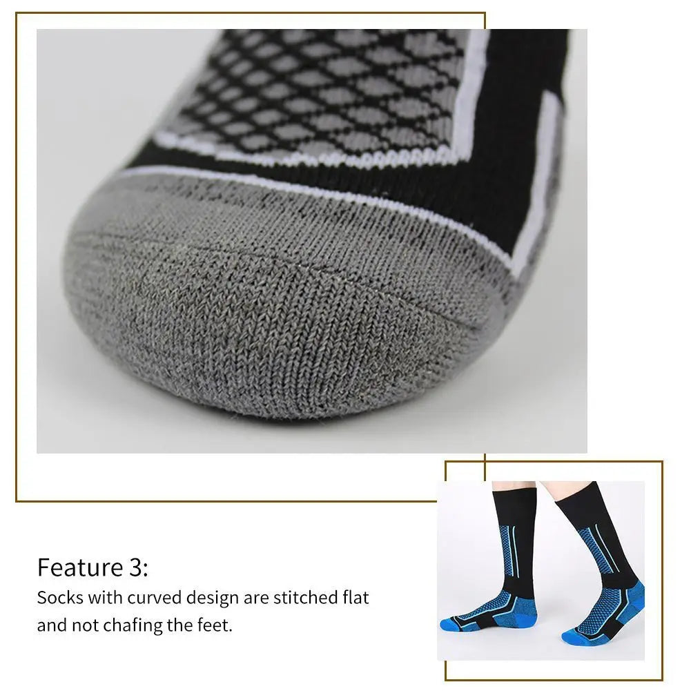 1 Pair Winter Warm Thickening Ski Socks: