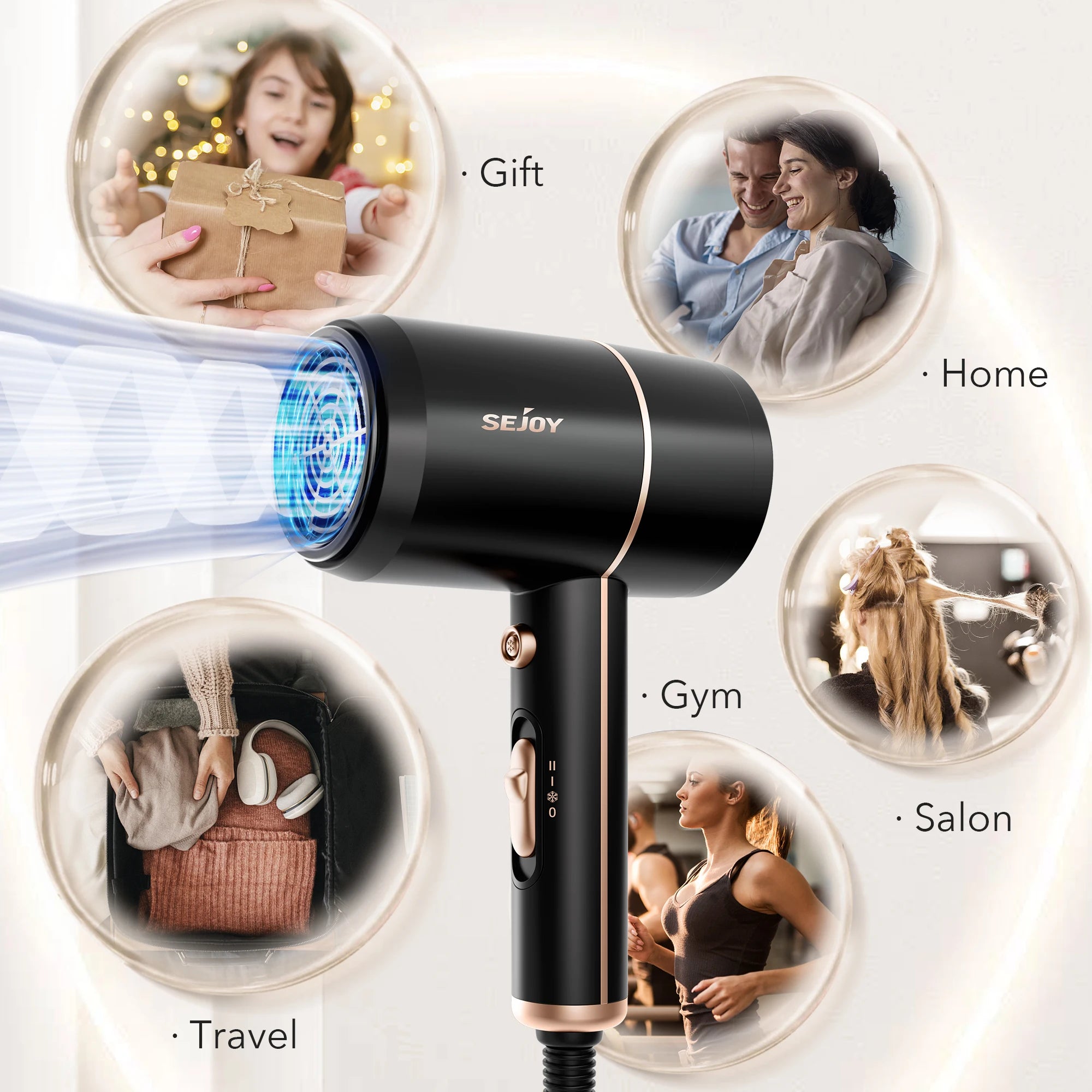 Sejoy 1800W Ionic Hair Dryer
