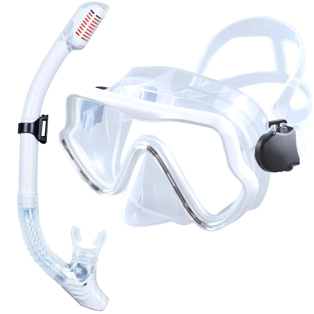 Professional Panoramic Scuba Diving Mask and Snorkel Set for Adults