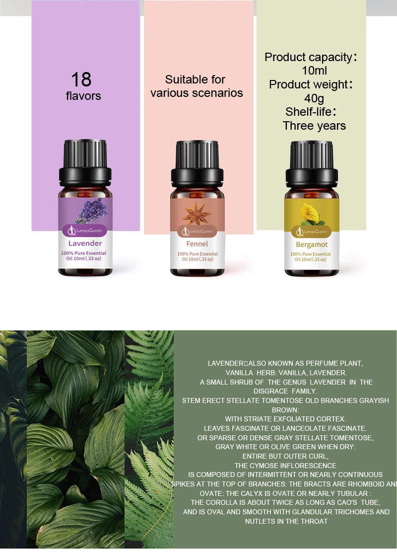 100% Pure Essential Oils Set