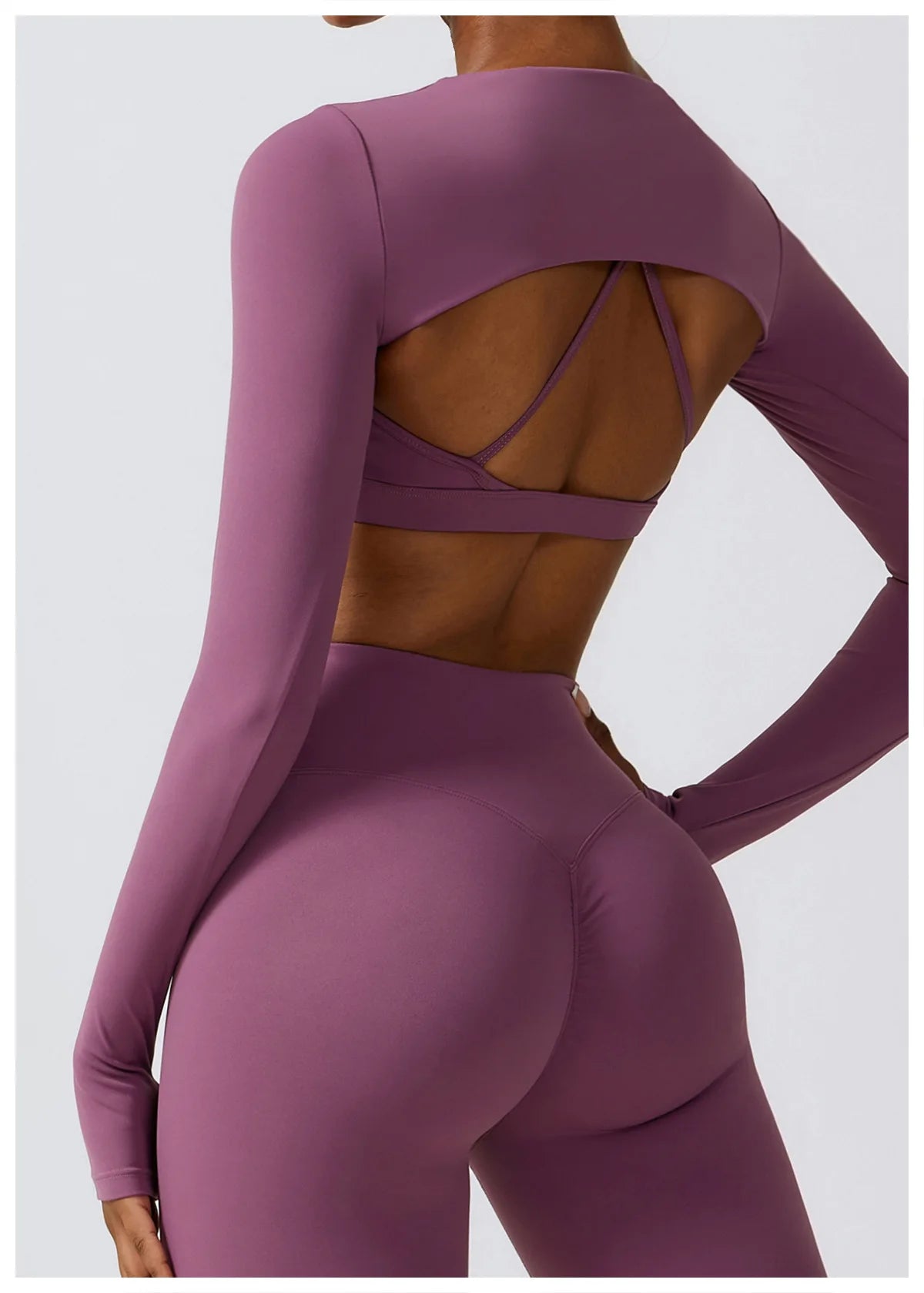 Women's Seamless Yoga Set – Leggings & Crop Top Workout Outfit