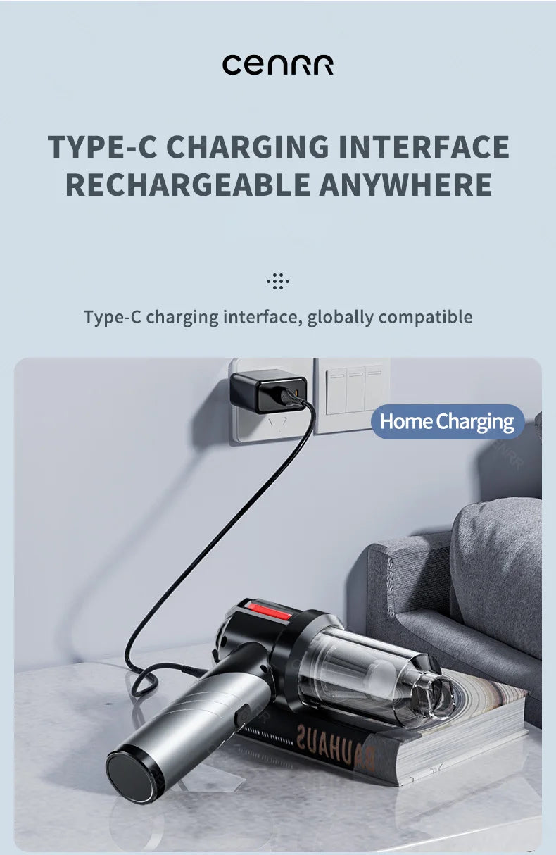 CENRR High-Pressure Cordless Car Vacuum Cleaner