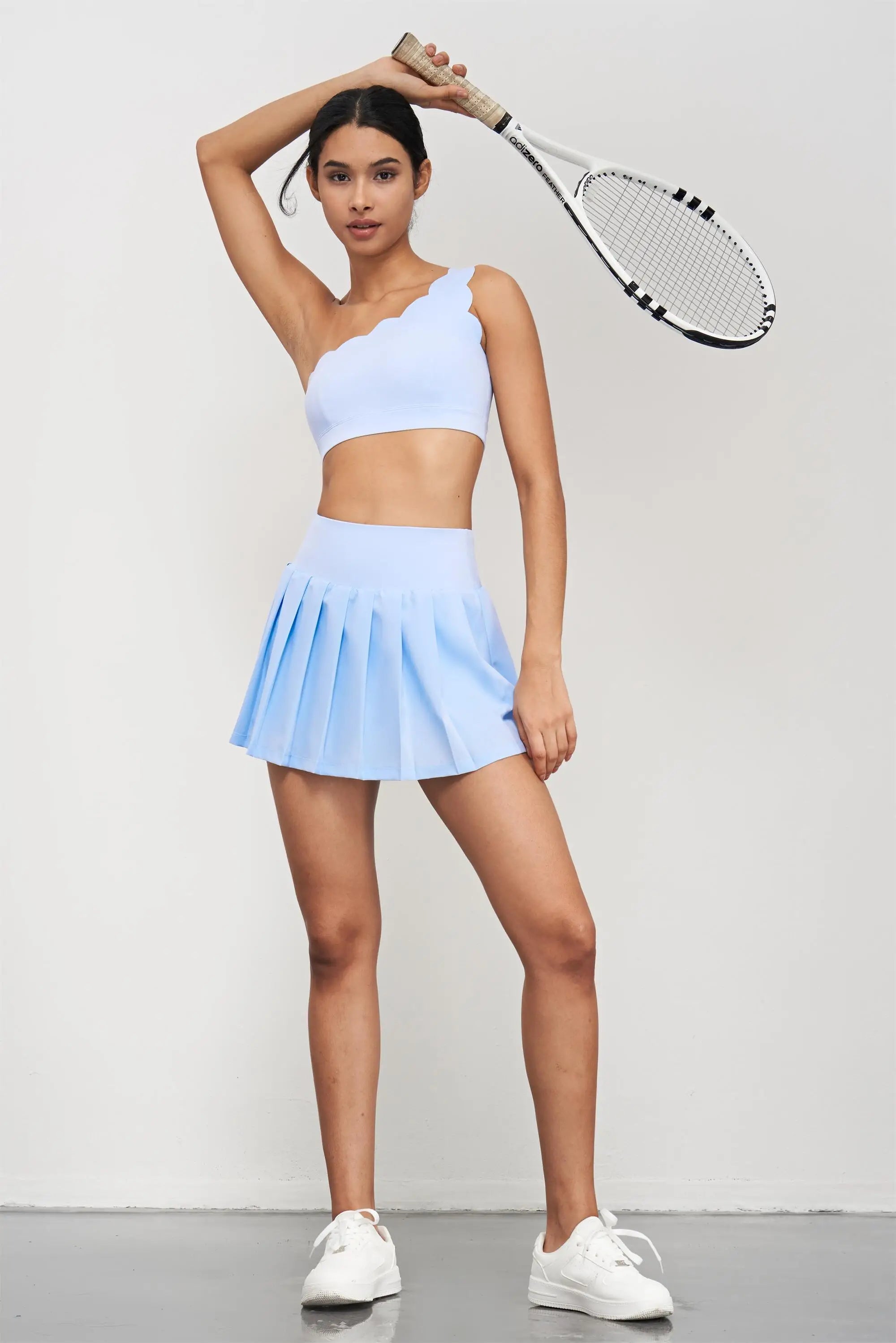 Women's Seamless Lycra Workout Set – Sports Bra, Leggings & Skirt