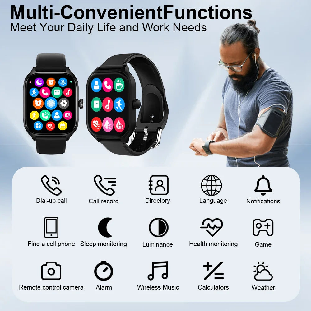 LAXASFIT H9 Smartwatch – Bluetooth Call, Health & Fitness Tracker
