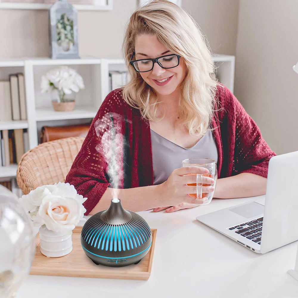 500ML Wood Grain Essential Oil Diffuser