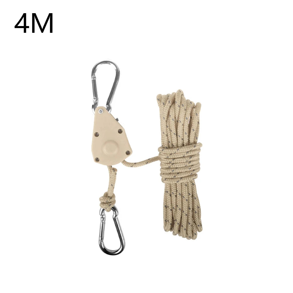 1pc 4M Camping Rope – Quick Setup Adjustable Guy Lines for Tent & Outdoor Gear