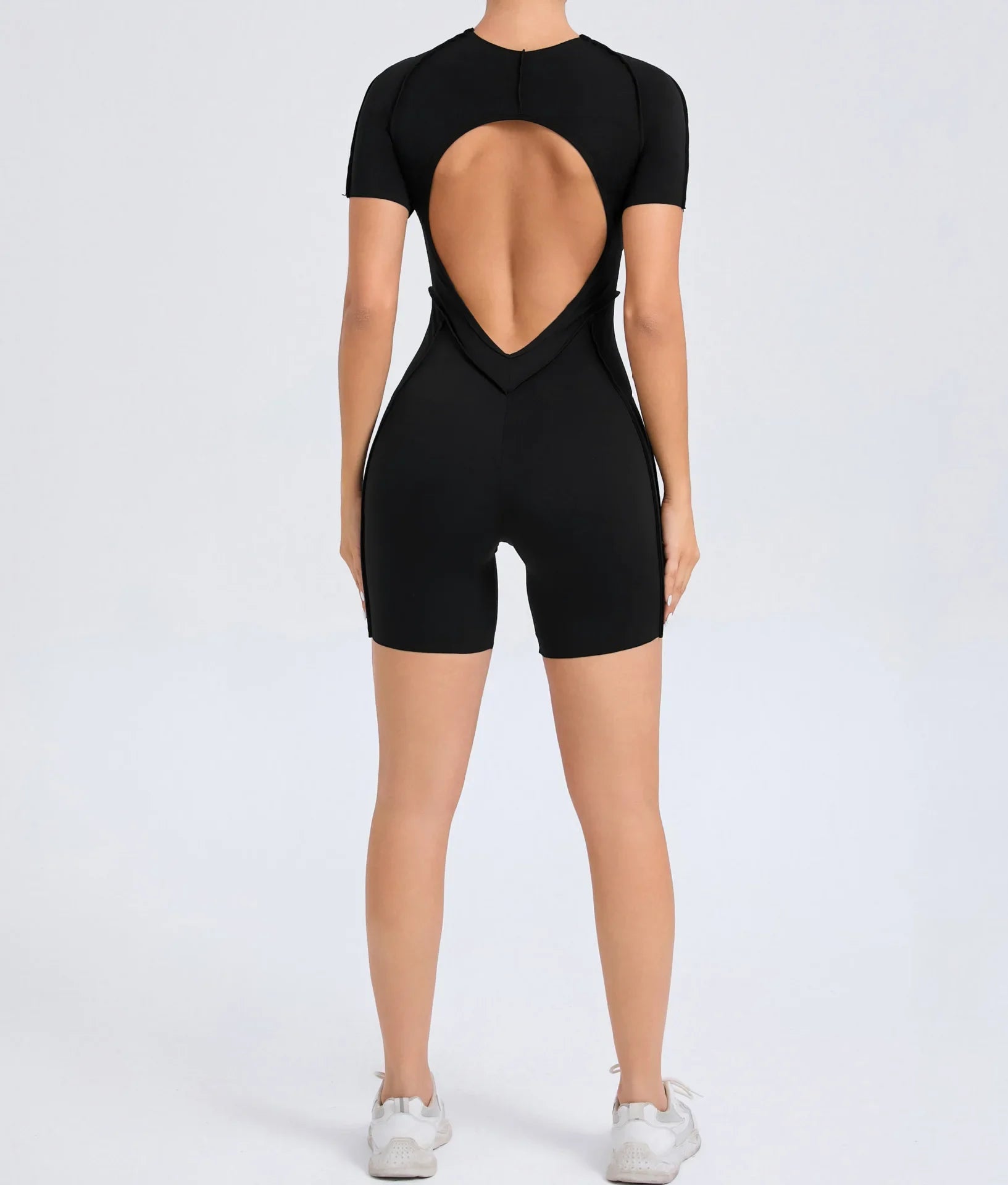 Women's Padded Sports Jumpsuit – Gym & Yoga Tracksuit (Red/Black)