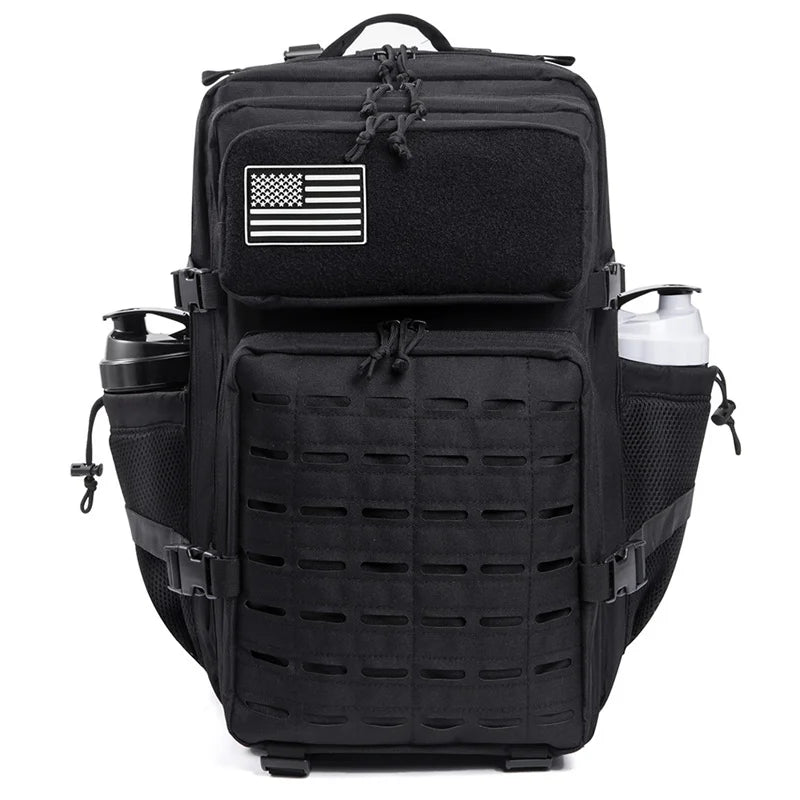 QT&QY 50L Tactical Backpack – MOLLE Survival Rucksack with Bottle Holder