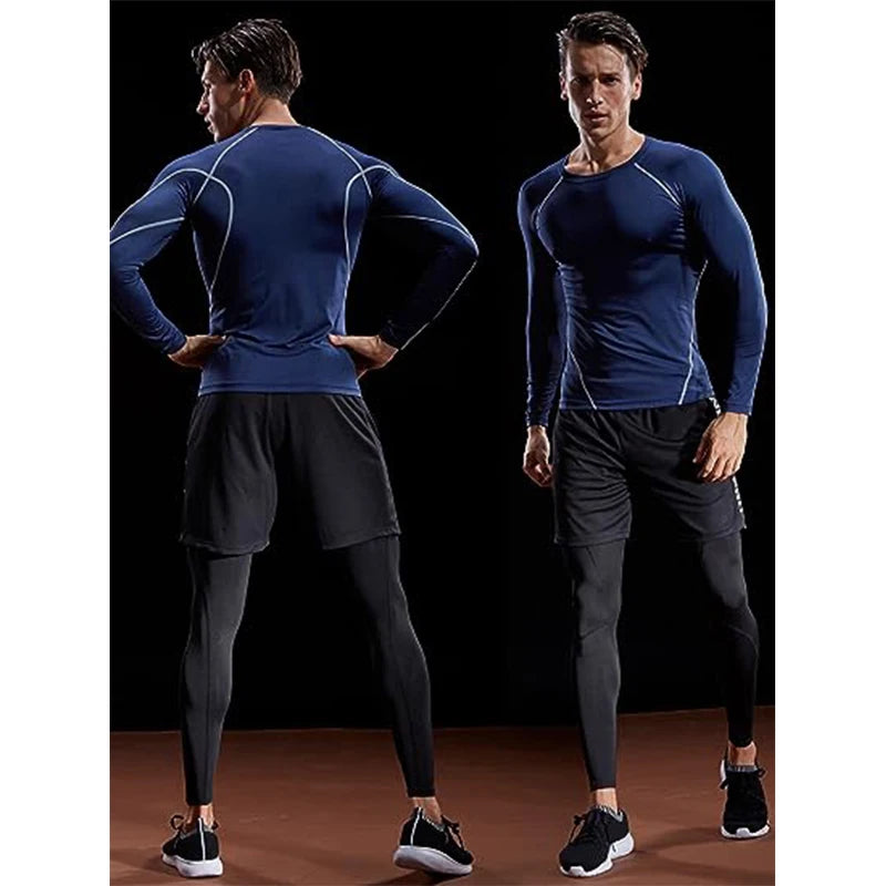 Men's Compression Long Sleeve Training T-Shirt – Athletic Workout Top