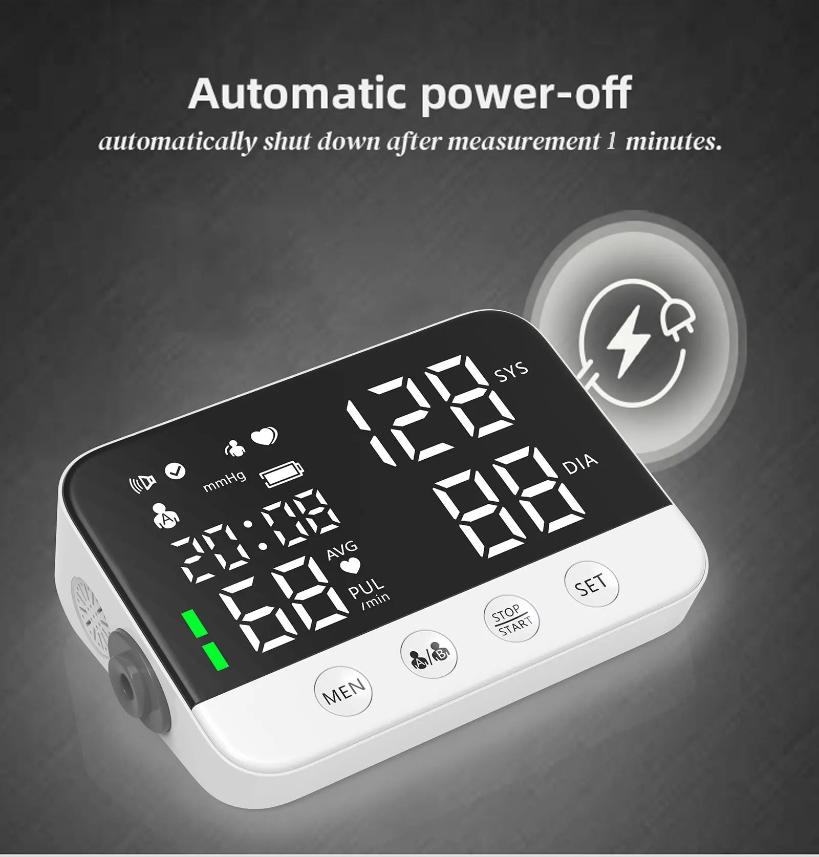 Upper Arm Cuff Blood Pressure Monitor Electronic Digital Sphygmomanometer Medical BP Monitors Tensiometer