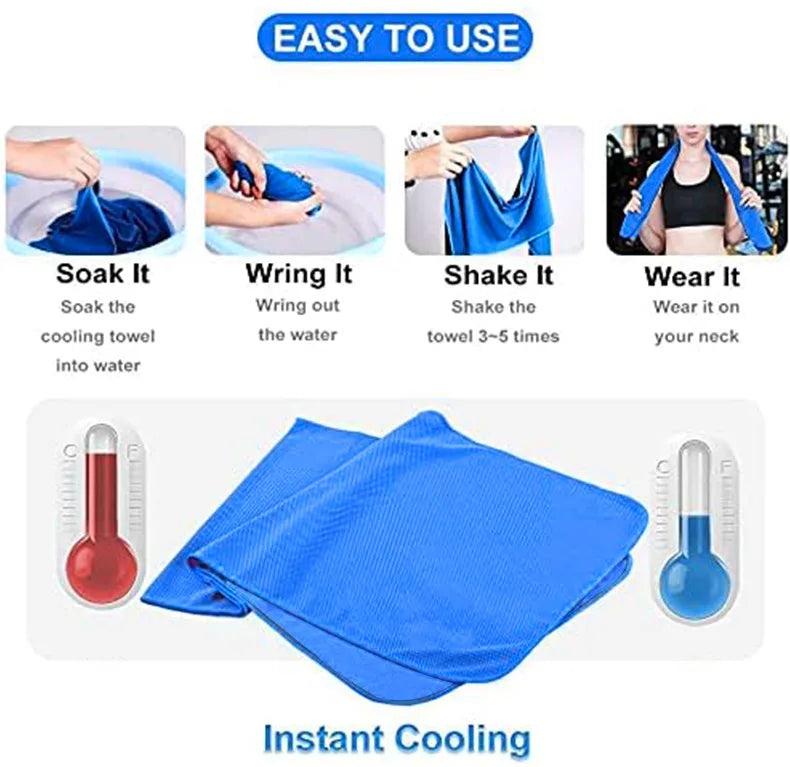 Instant Cooling Microfiber Towel – Quick-Dry Sports Towel