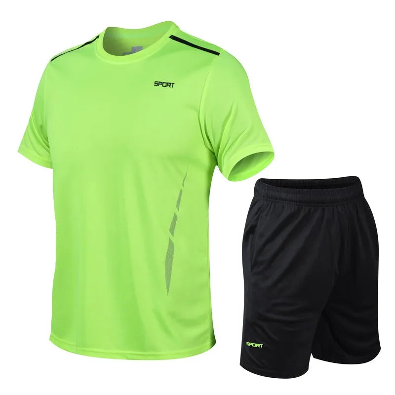 CHRLCK Men's Quick-Dry Running Set – Breathable Fitness Suit