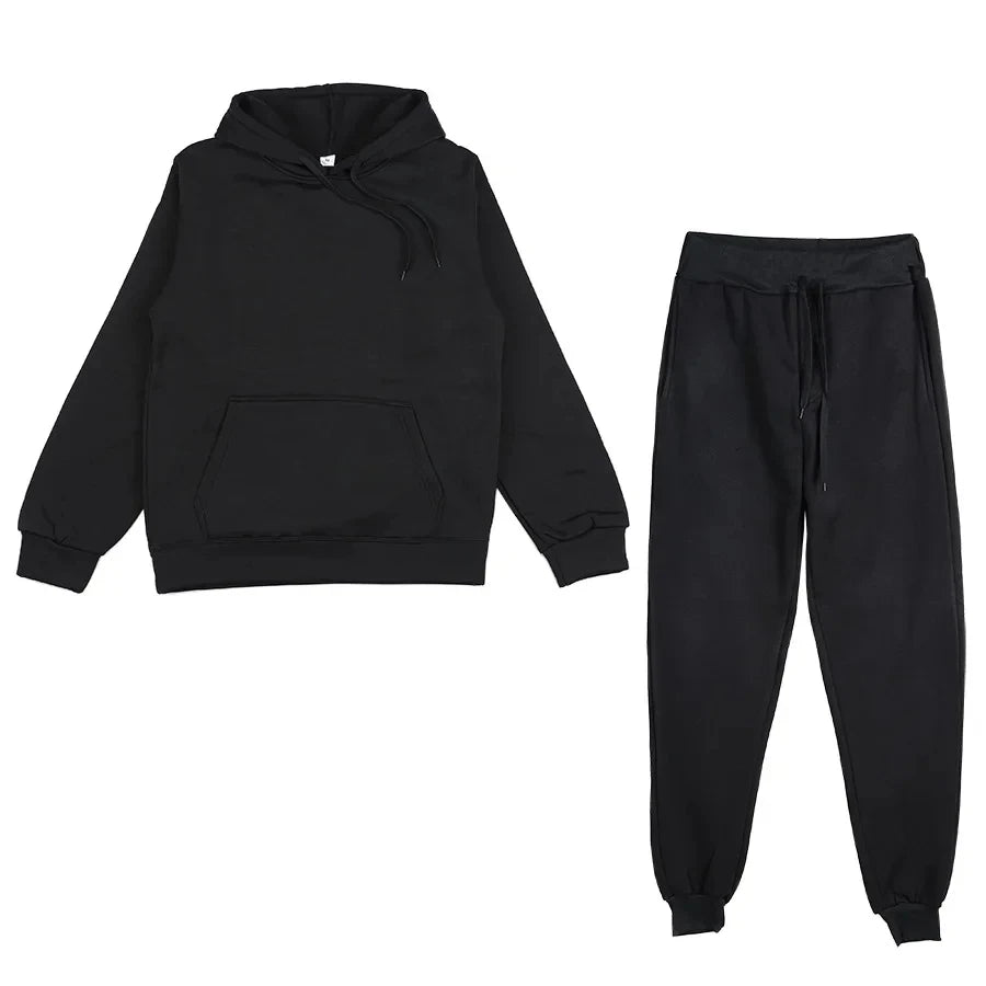 Men's & Women's Fleece Tracksuit – 2-Piece Hoodie & Jogger Set