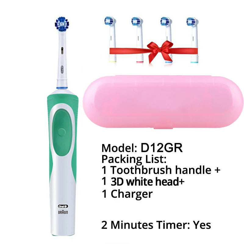 Oral B Rechargeable Electric Toothbrush Vitality Oral Hygiene Precian Clean Toothbrushes Rotating 3D White Teeth Whitening Brush