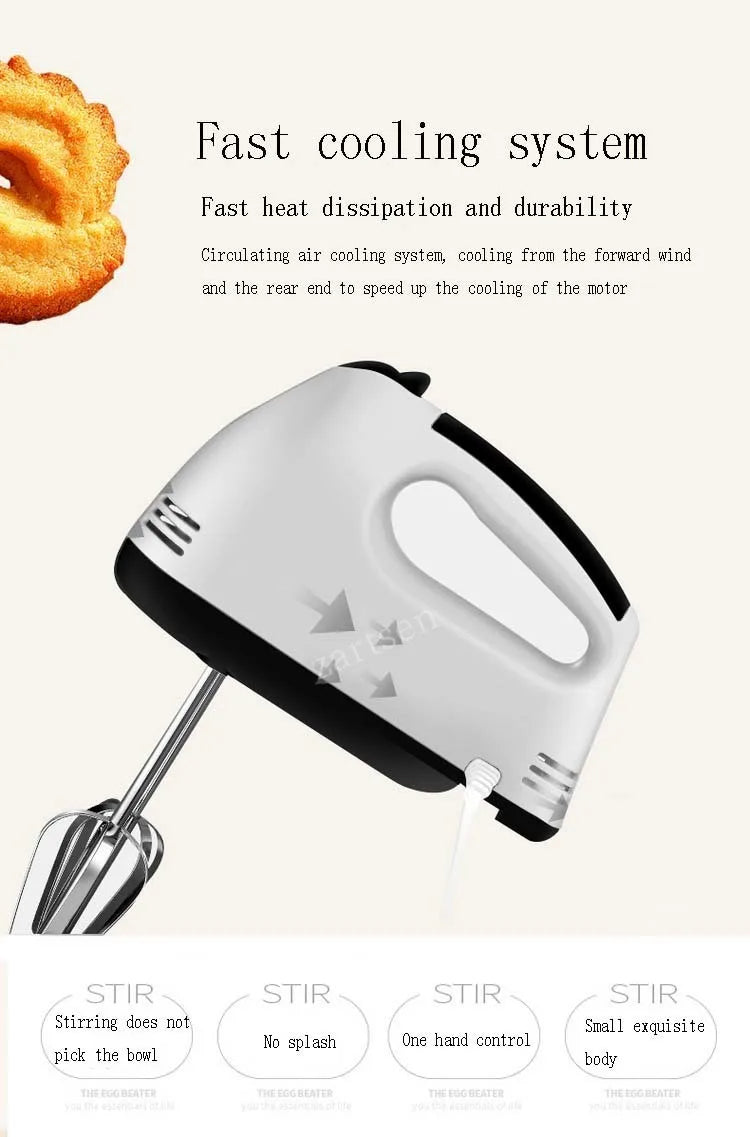 7-Speed Handheld Electric Mixer – Mini Multifunctional Egg Beater & Dough Blender