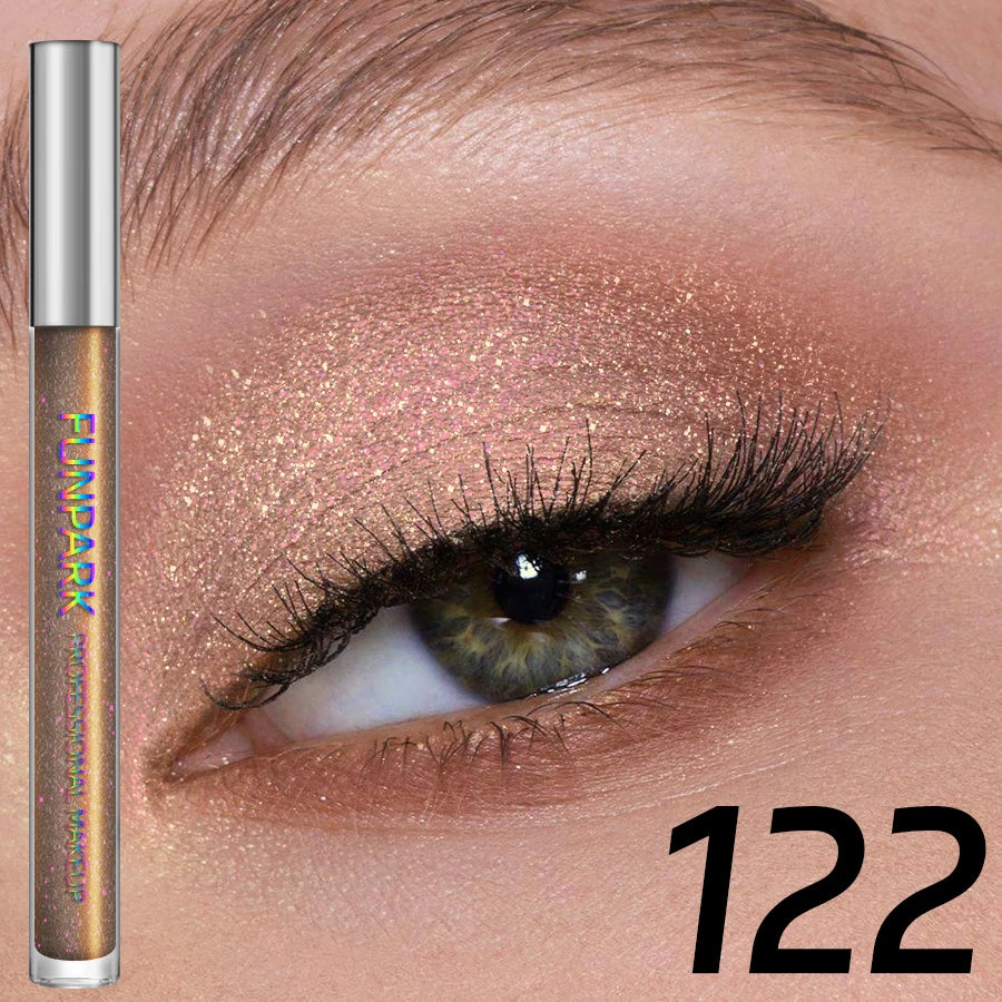 Colorful Liquid Eyeshadow & Glitter Eyeliner – Long-Lasting Shimmer