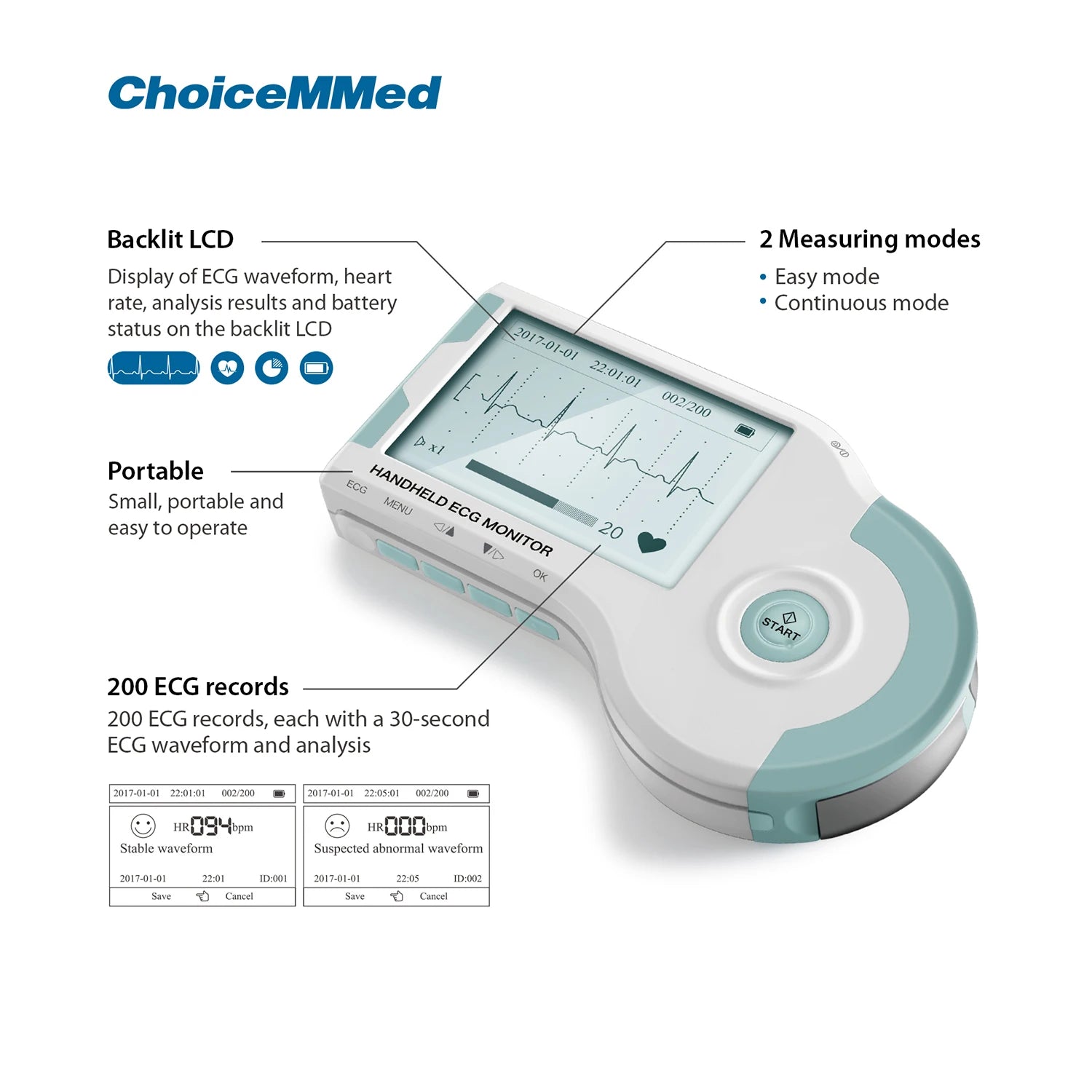 ChoiceMMed Handheld ECG Monitor